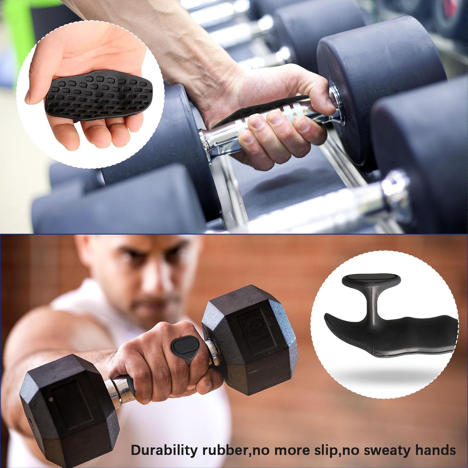 Ergonomic Anti-Slip Workout Gloves with Rubber Hand Protectors